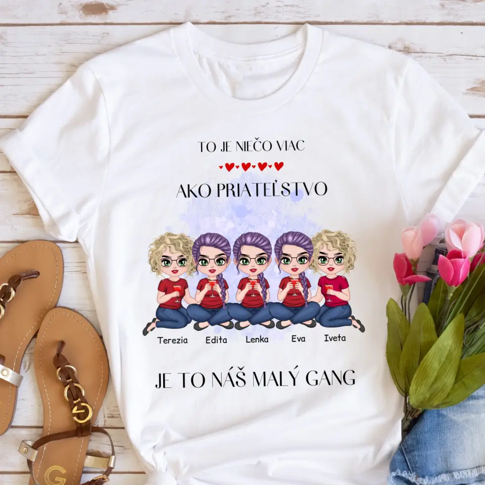Tričká s potlačou pre priateľky max. 1-5 osoby #78