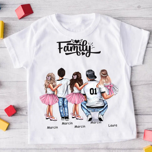 Tričká s potlačou pre otca + 1-4 deti #15