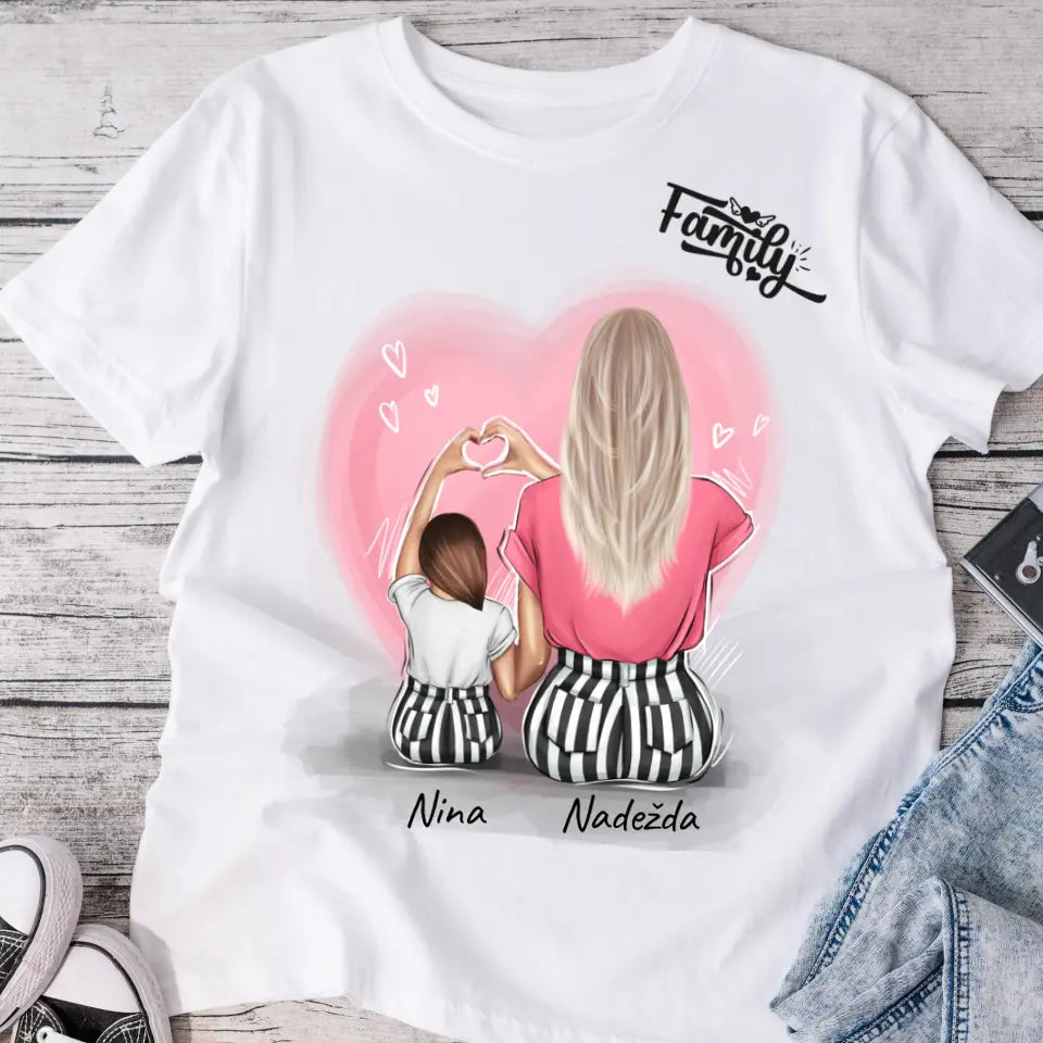 Tričká s potlačou - mama s dcérou #9