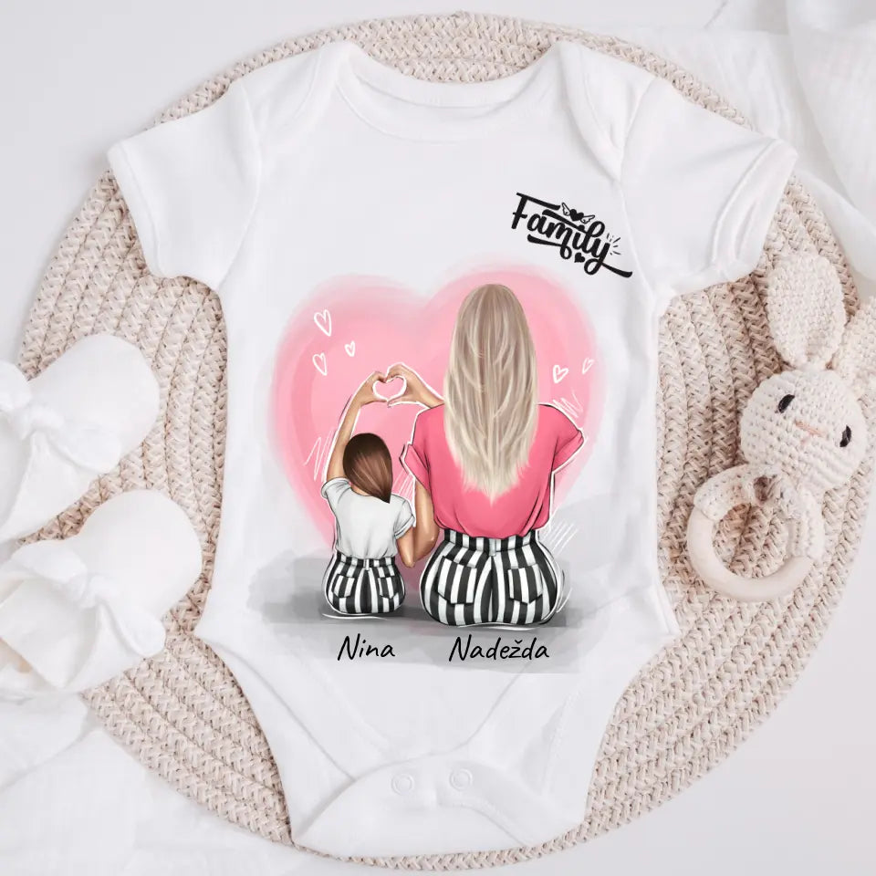 Tričká s potlačou - mama s dcérou #9