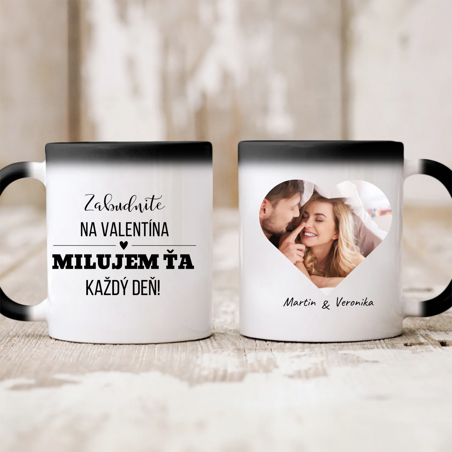 Hrnček pre páry s fotografiou - Personalizované - darček na Valentína #2042