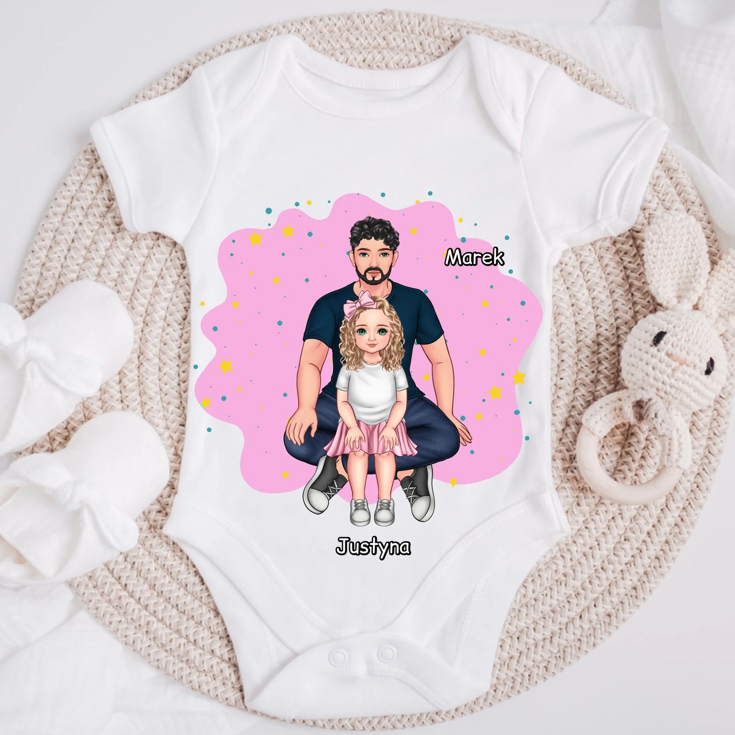 Tričko s potlačou pre otca a dcéru #9211