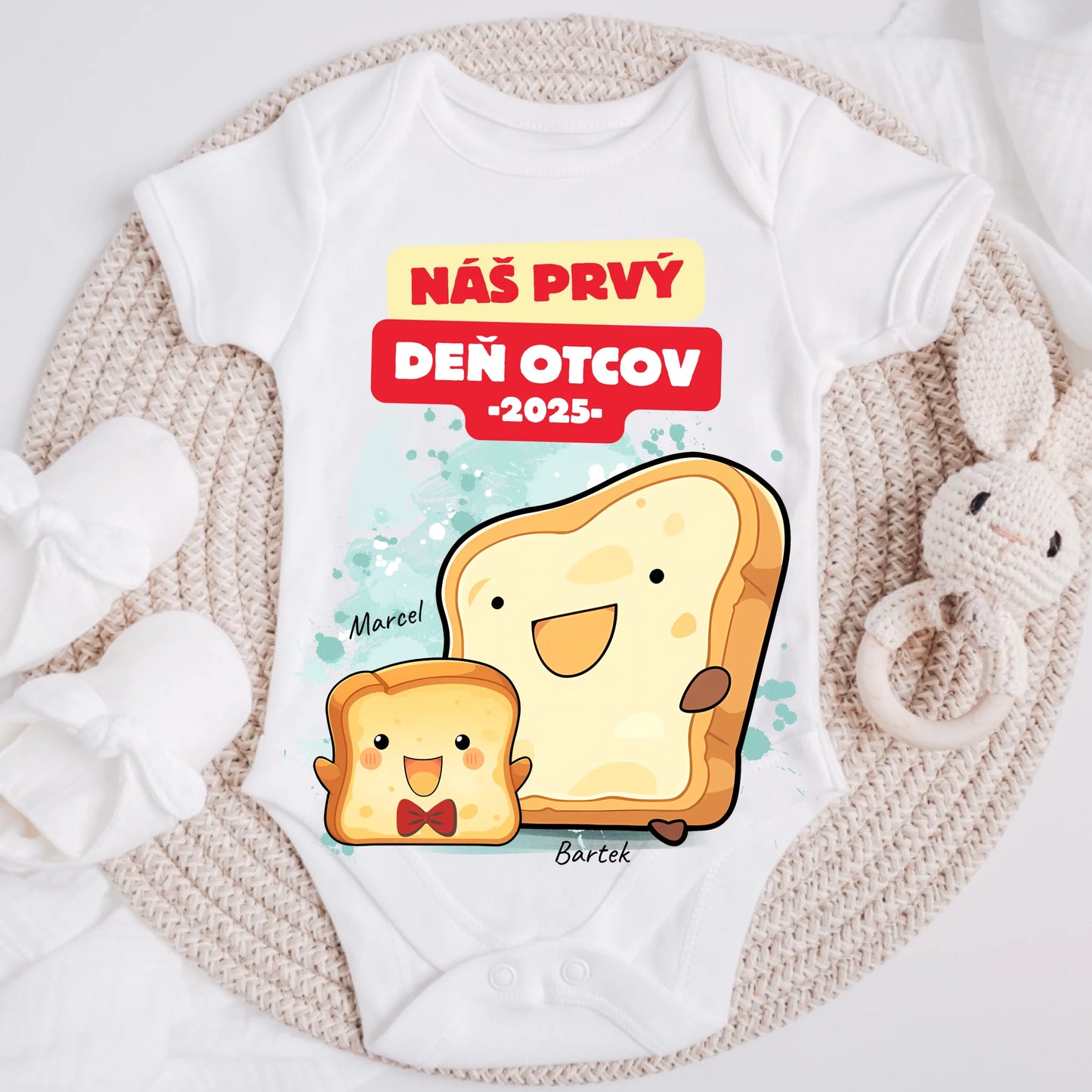 Tričko so vzorom otca a bábätka - Personalizované (rodinné) #941