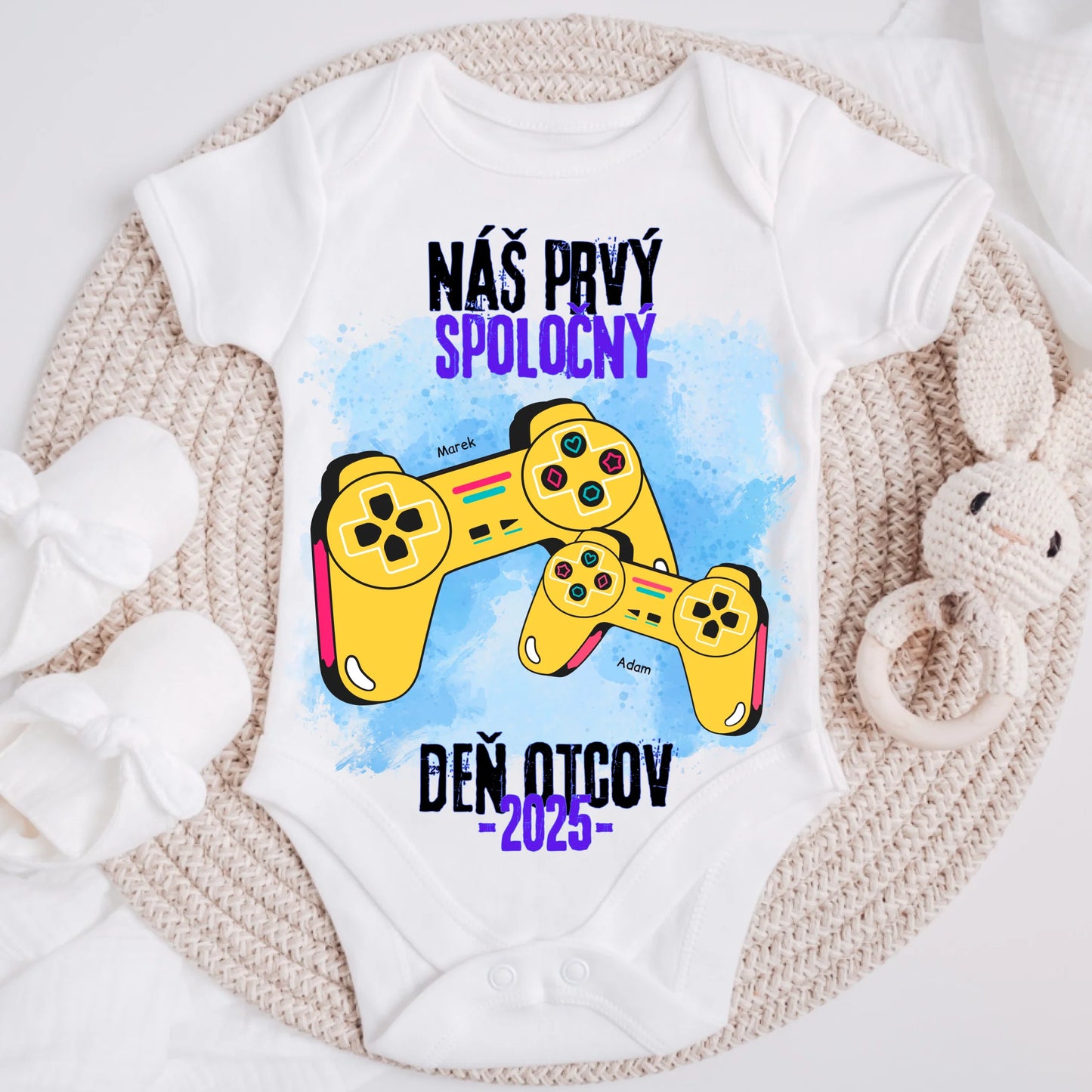 Tričko so vzorom otca a bábätka - Personalizované (rodinné) #224