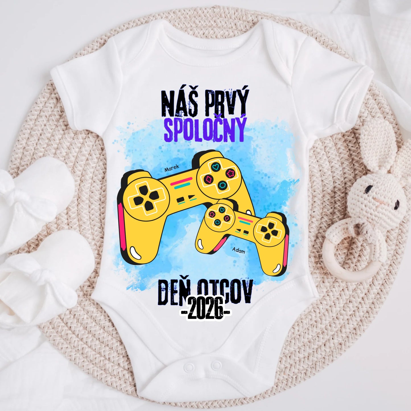 Tričko so vzorom otca a bábätka - Personalizované (rodinné) #224