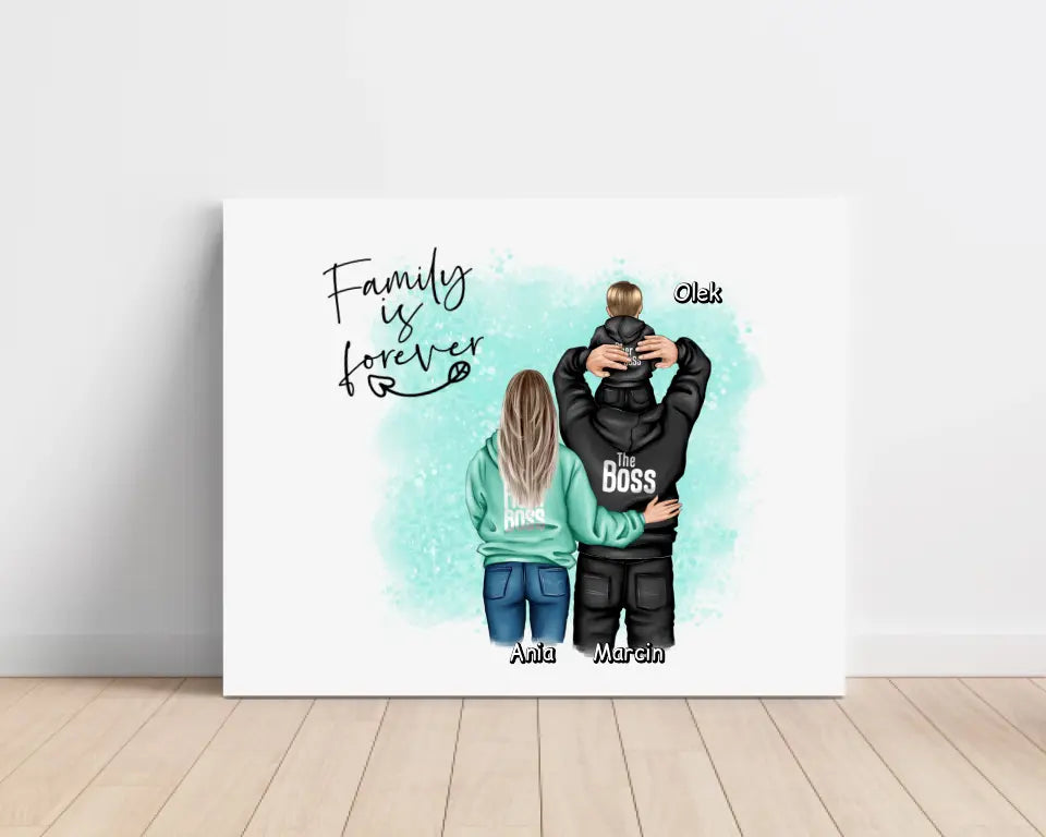 Obraz na plátne - 2 dospelé osoby + 1 detí #23