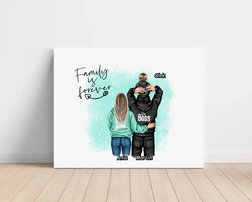 Obraz na plátne - 2 dospelé osoby + 1 detí #23