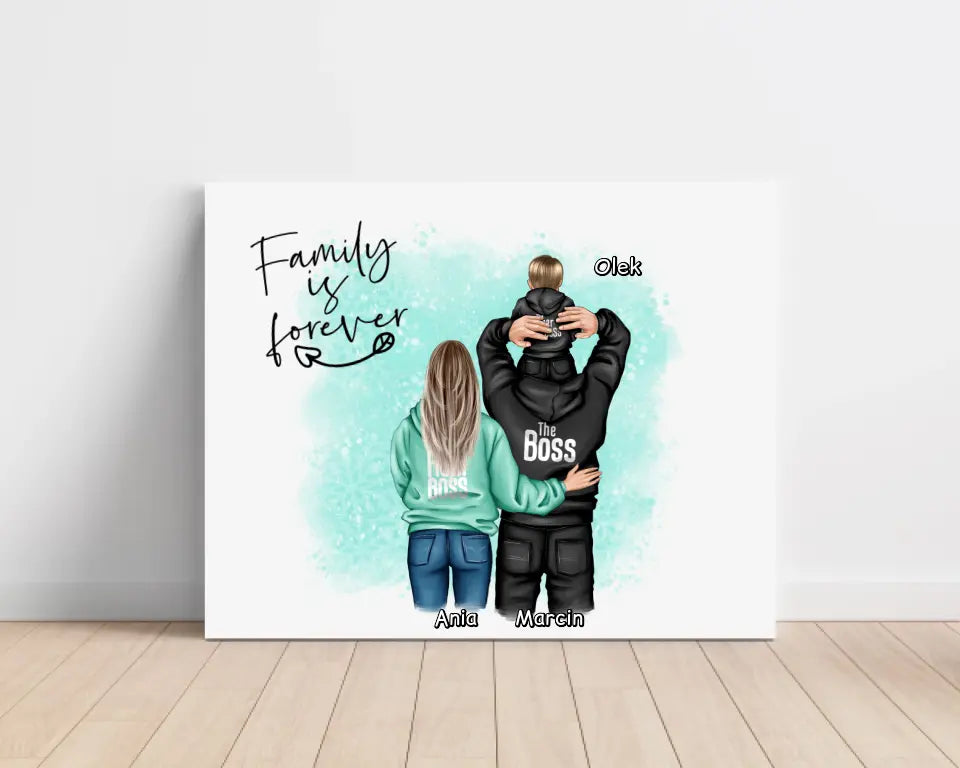 Obraz na plátne - 2 dospelé osoby + 1 detí #23
