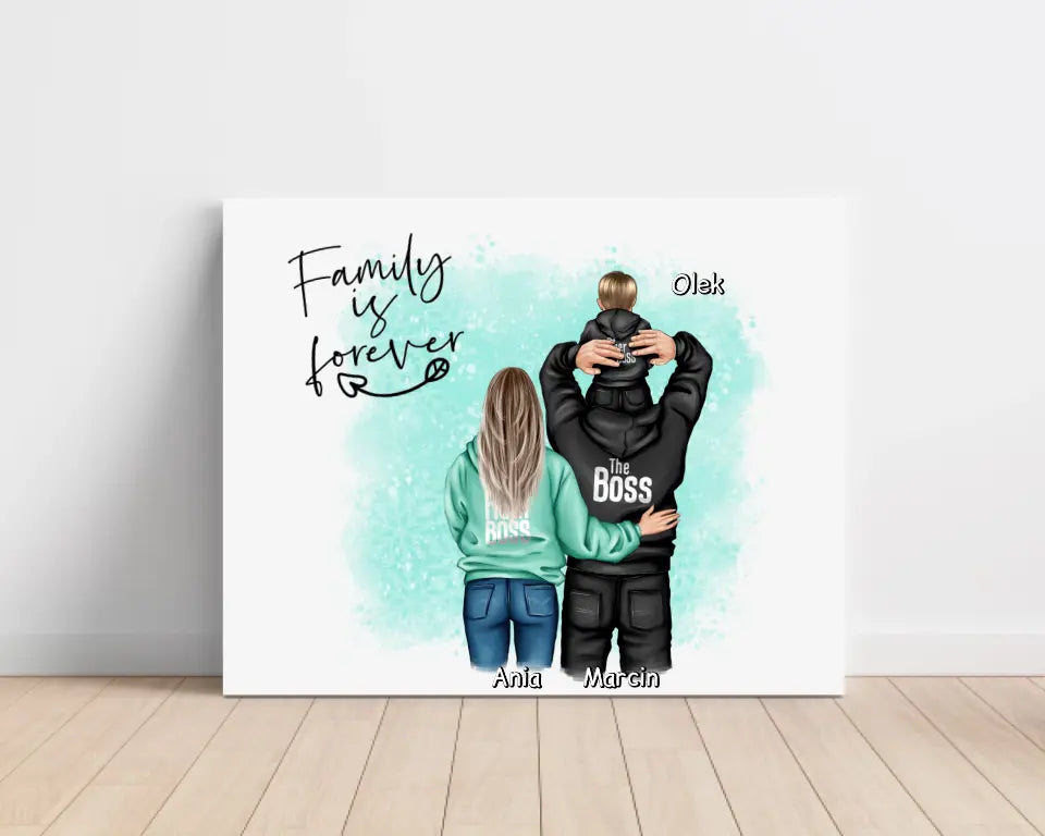 Obraz na plátne - 2 dospelé osoby + 1 detí #23