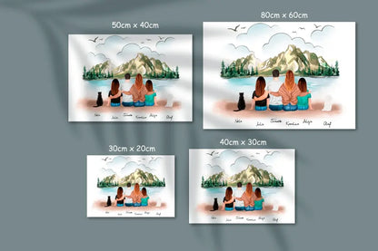 Obraz na plátne - 2 dospelé osoby + 1 detí #23