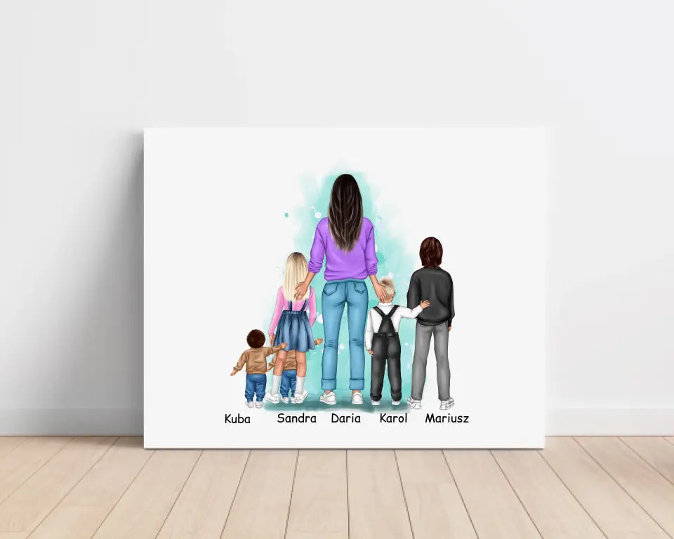 Obraz na plátne - mama + max 1-4 detí #24