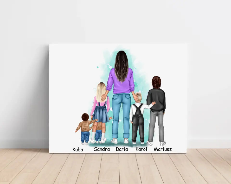 Obraz na plátne - mama + max 1-4 detí #24