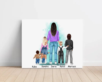 Obraz na plátne - mama + max 1-4 detí #24