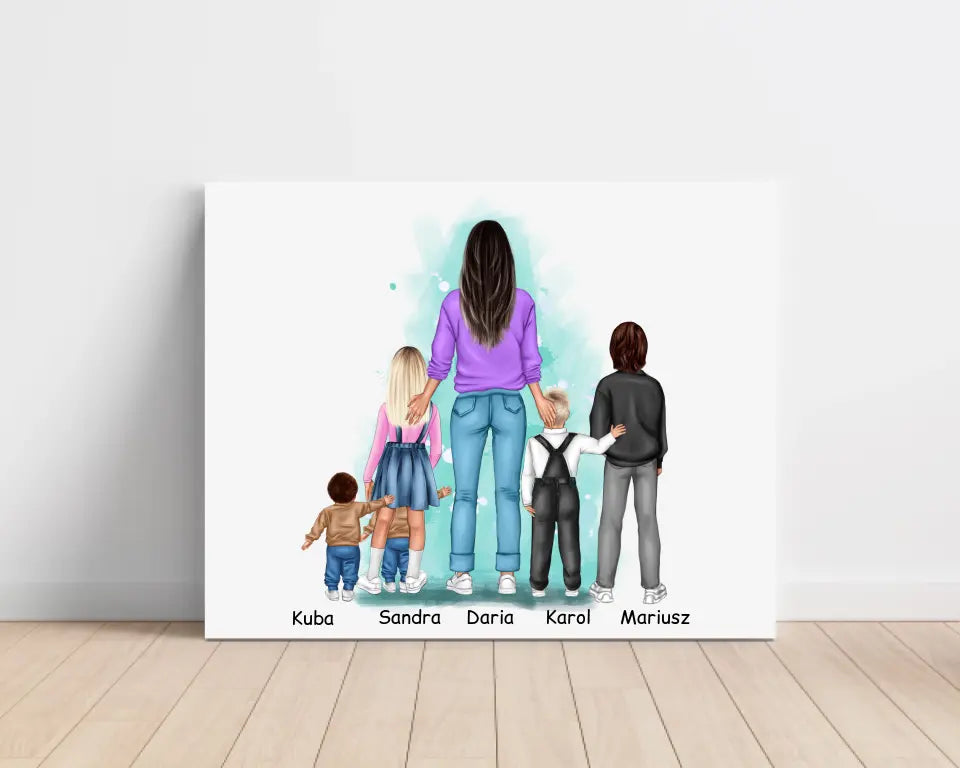 Obraz na plátne - mama + max 1-4 detí #24