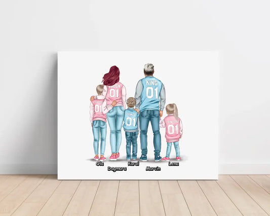 Obraz na plátne - 2 dospelé osoby + 1-3 detí #25