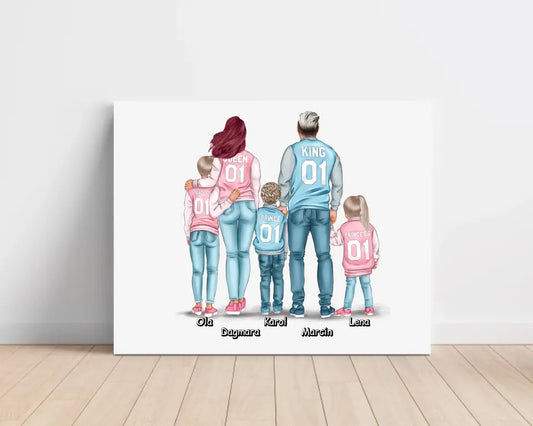Obraz na plátne - 2 dospelé osoby + 1-3 detí #25