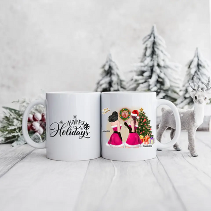 Hrnčeky pre priateľky vianočný 2 osoby #4