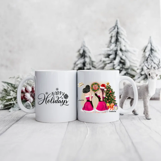 Hrnčeky pre priateľky vianočný 2 osoby #4