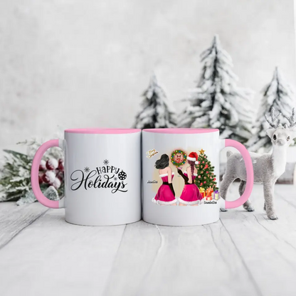 Hrnčeky pre priateľky vianočný 2 osoby #4