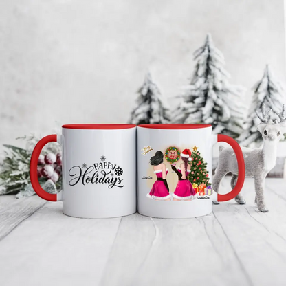 Hrnčeky pre priateľky vianočný 2 osoby #4