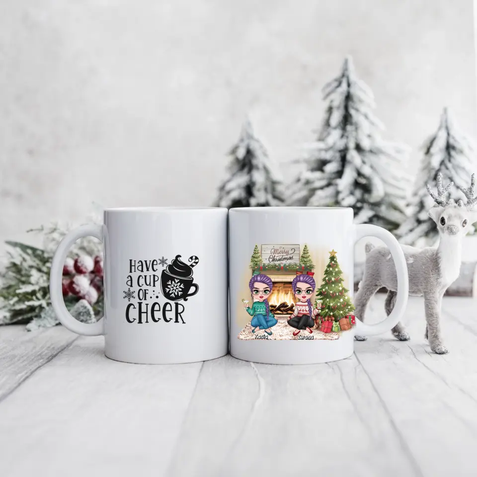 Hrnčeky pre priateľky vianočný 2 osoby #3