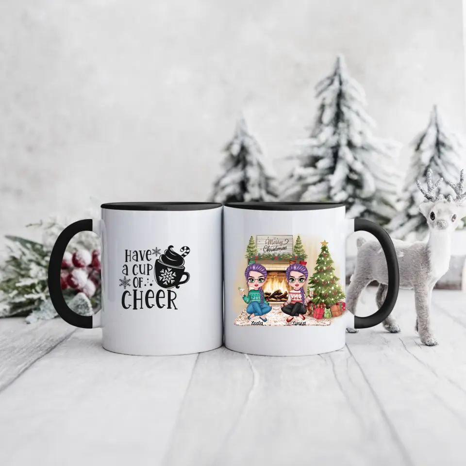 Hrnčeky pre priateľky vianočný 2 osoby #3