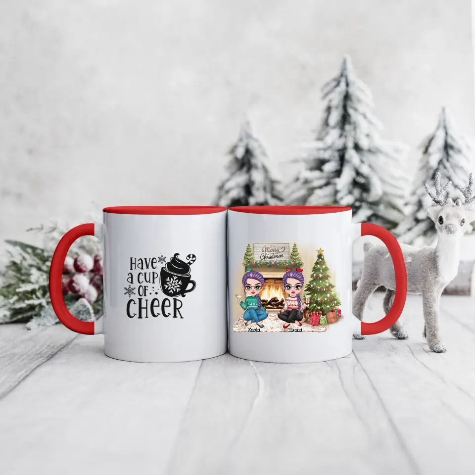 Hrnčeky pre priateľky vianočný 2 osoby #3