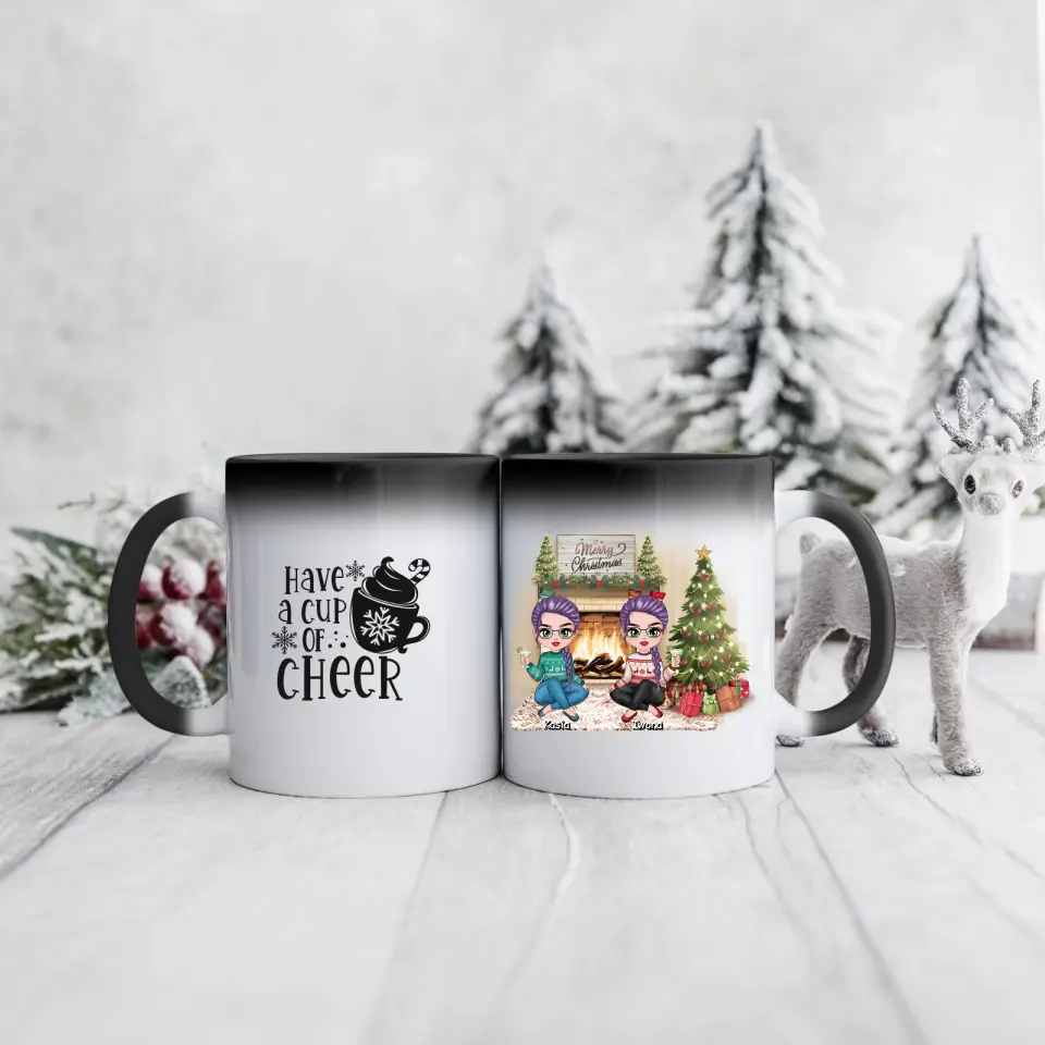 Hrnčeky pre priateľky vianočný 2 osoby #3