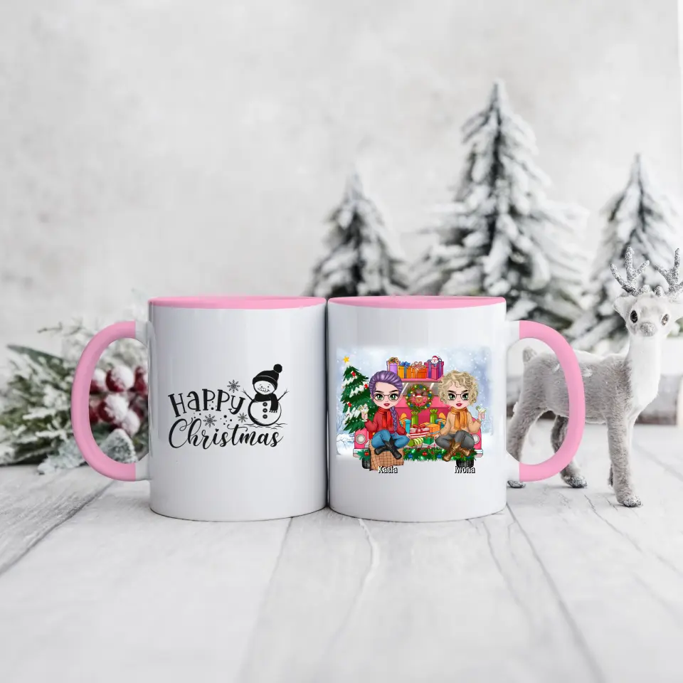 Hrnčeky pre priateľky vianočný 2 osoby #2