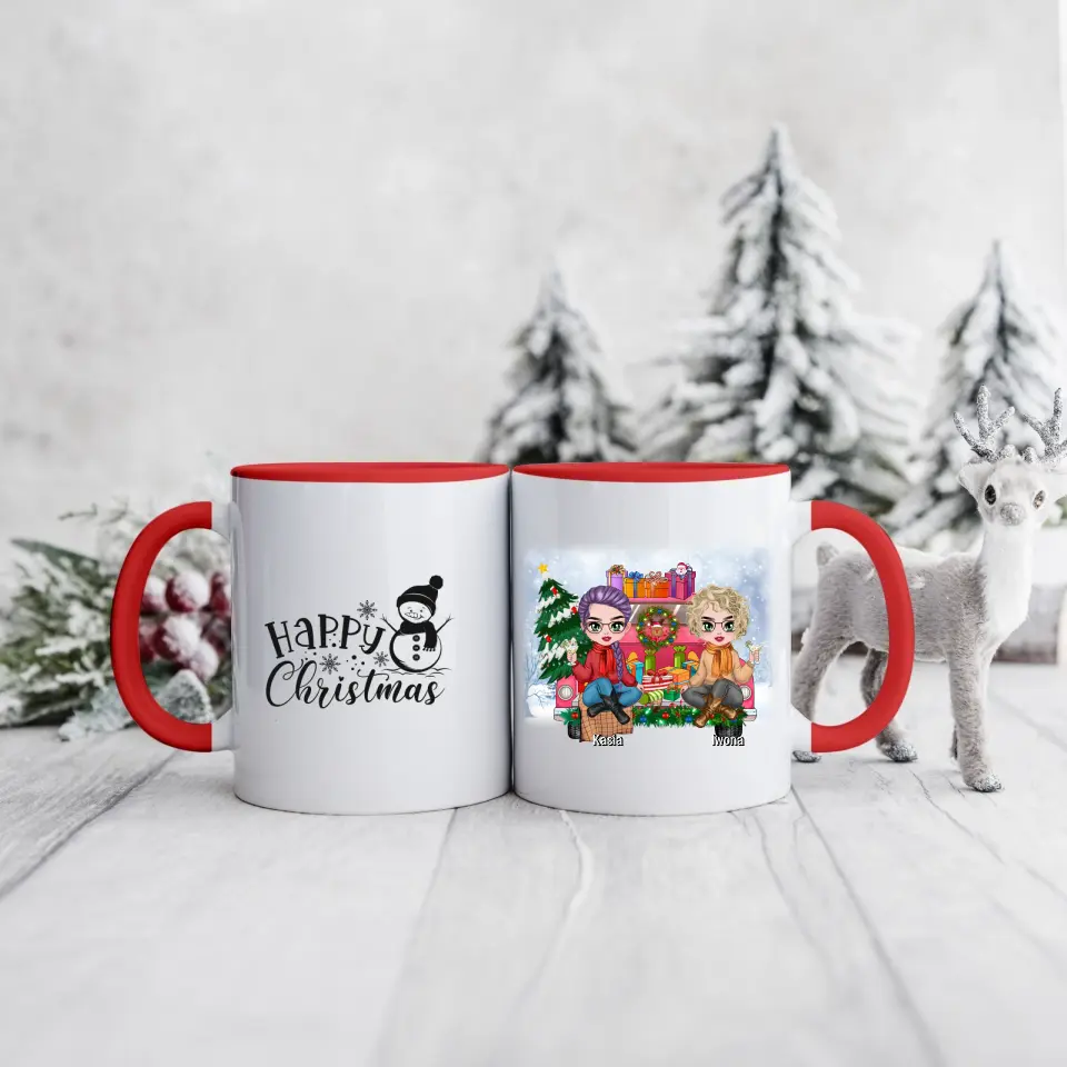 Hrnčeky pre priateľky vianočný 2 osoby #2