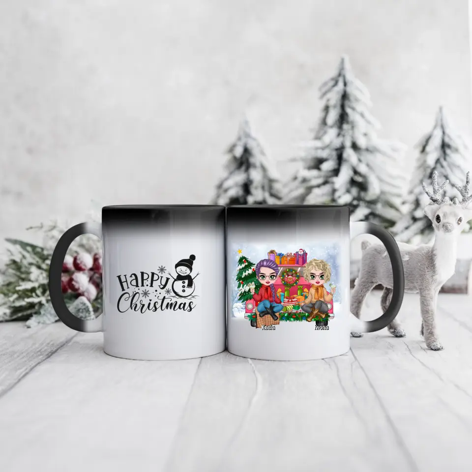 Hrnčeky pre priateľky vianočný 2 osoby #2