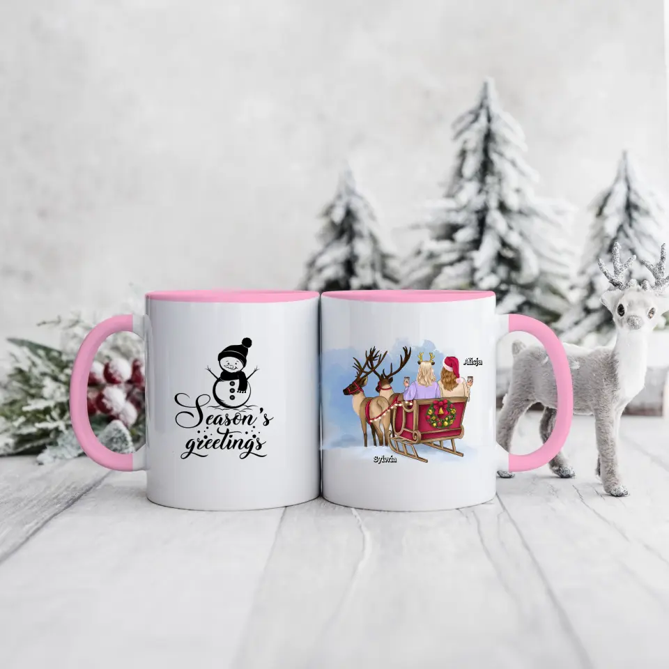 Hrnčeky pre priateľky vianočný 2 osoby #1