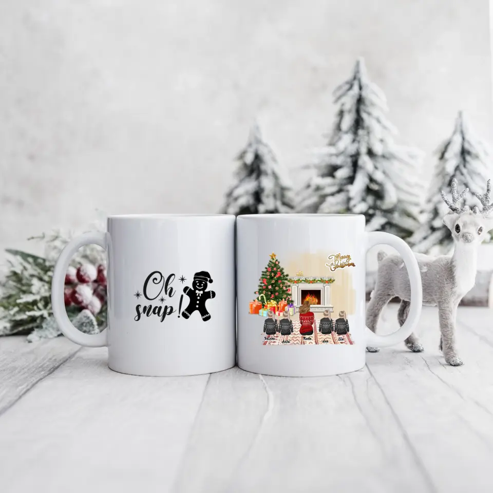 Rodinný hrnček  - mamička + max 1-4 detí #Vianoce