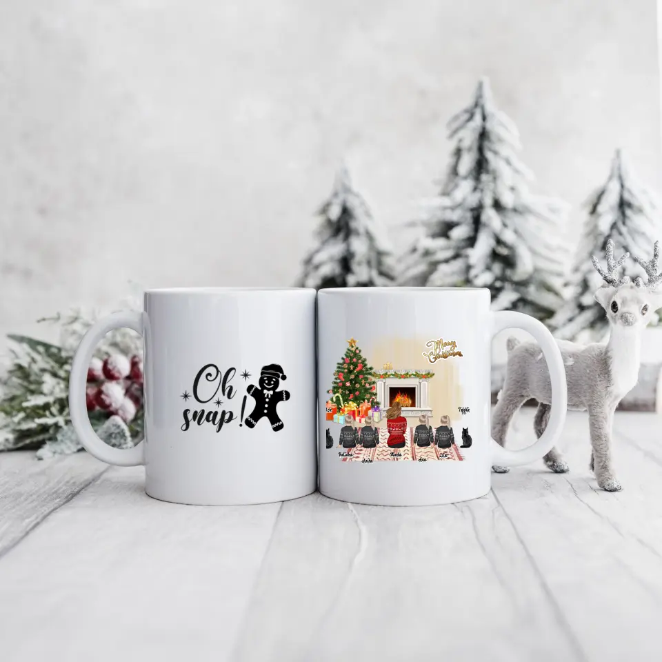 Rodinný hrnček  - mamička + max 1-4 detí + max 1-2 domáci miláčikovia #Vianoce