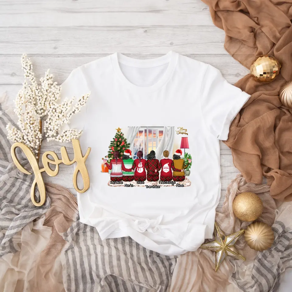 Tričká s potlačou pre priateľky 2-6 osoby - Vianoce #6