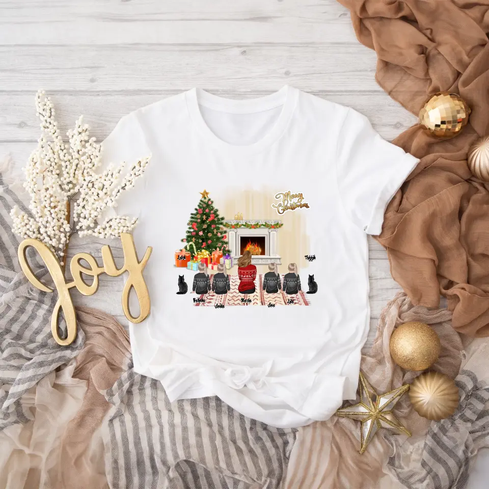 Tričká s potlačou - mamička + max 1-4 detí + max 1-2 domáci miláčikovia - Vianoce #27