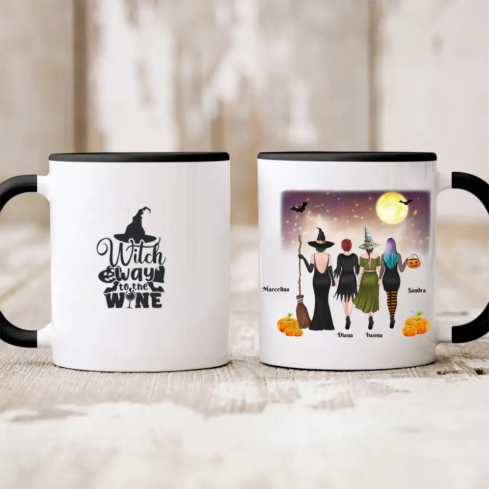 Hrnčeky pre priateľky - Halloween 1-4 osoby