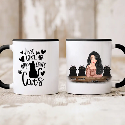 Hrnček s mackom - žena + 1-3 mačky #2