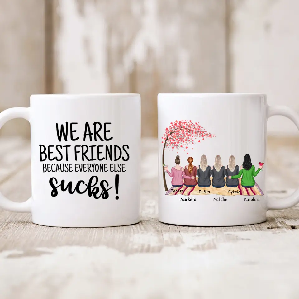 Hrnčeky pre priateľky max. 1-6 osoby