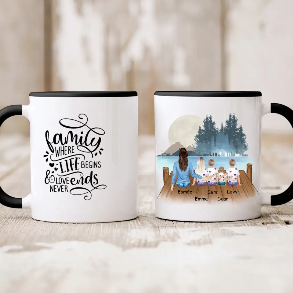 Rodinný hrnček - mama + max 1-4 detí #S36