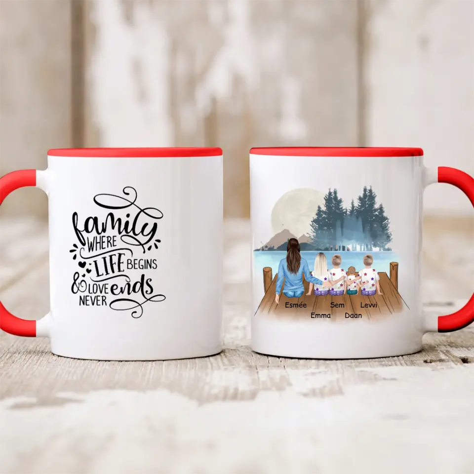 Rodinný hrnček - mama + max 1-4 detí #S36