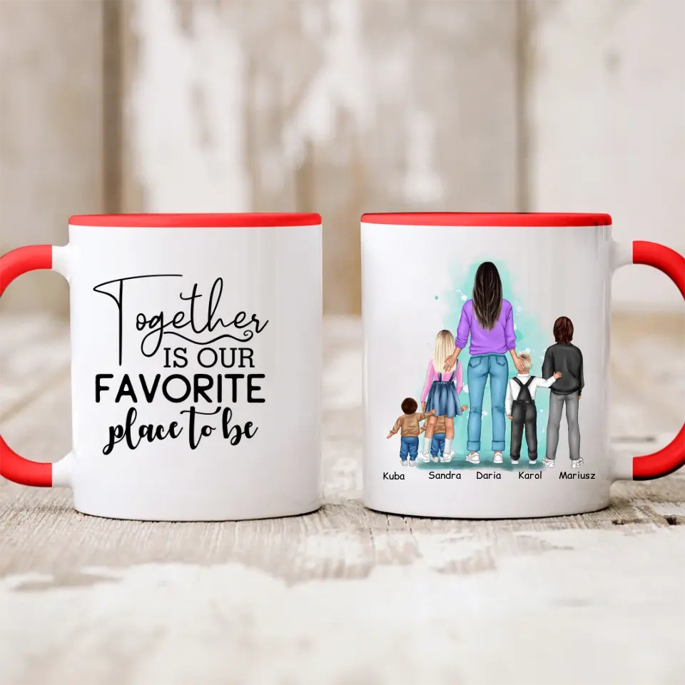 Rodinný hrnček - mama + max 1-4 detí #S12