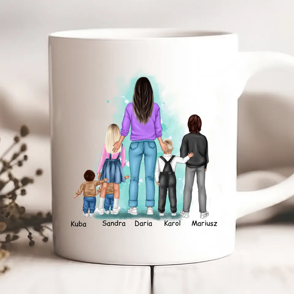 Rodinný hrnček - mama + max 1-4 detí #S12