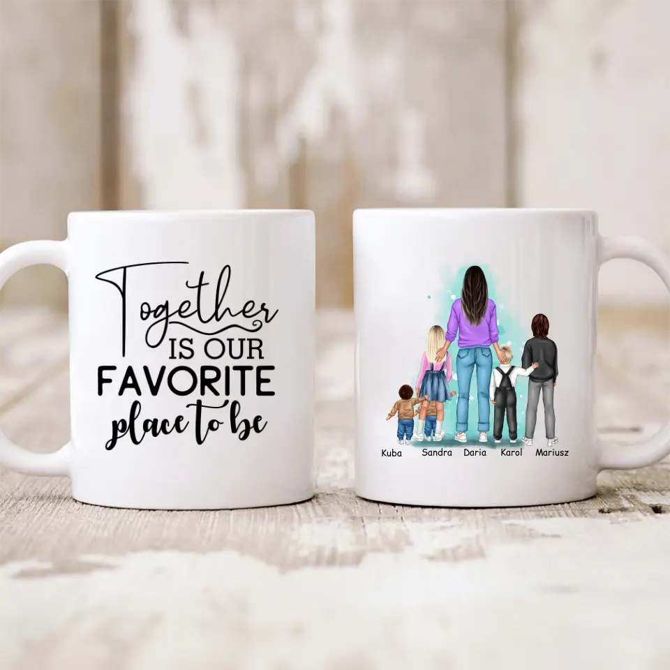 Rodinný hrnček - mama + max 1-4 detí #S12