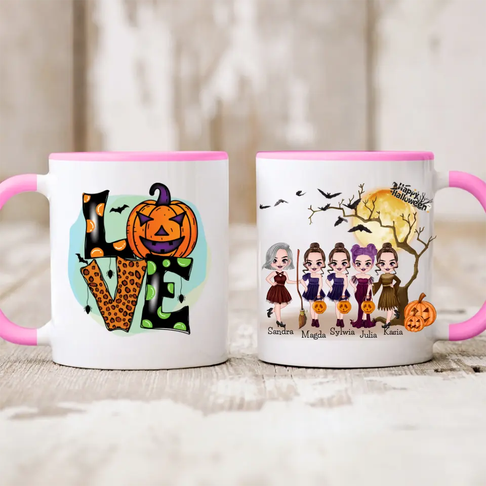 Hrnčeky pre priateľky 2-5 osoby - Halloween #2