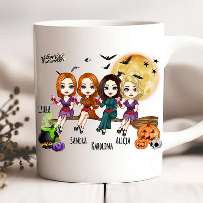 Hrnčeky pre priateľky 1-4 osoby - Halloween #4