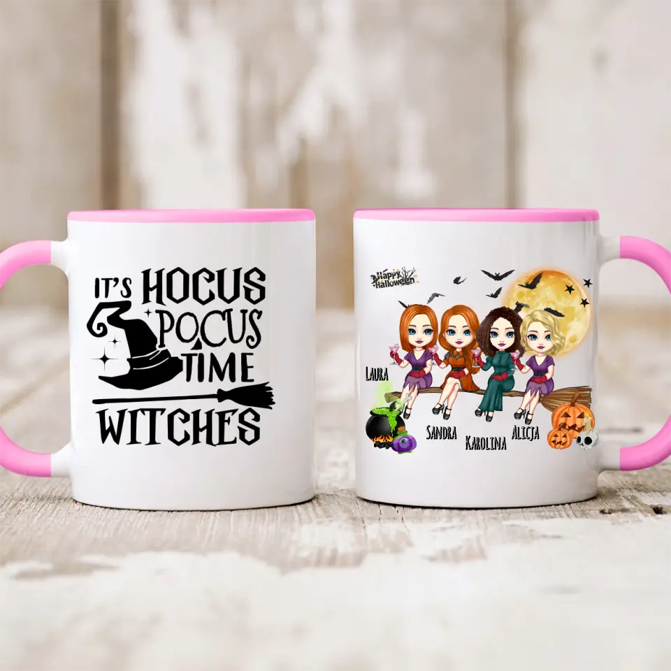 Hrnčeky pre priateľky 1-4 osoby - Halloween #4