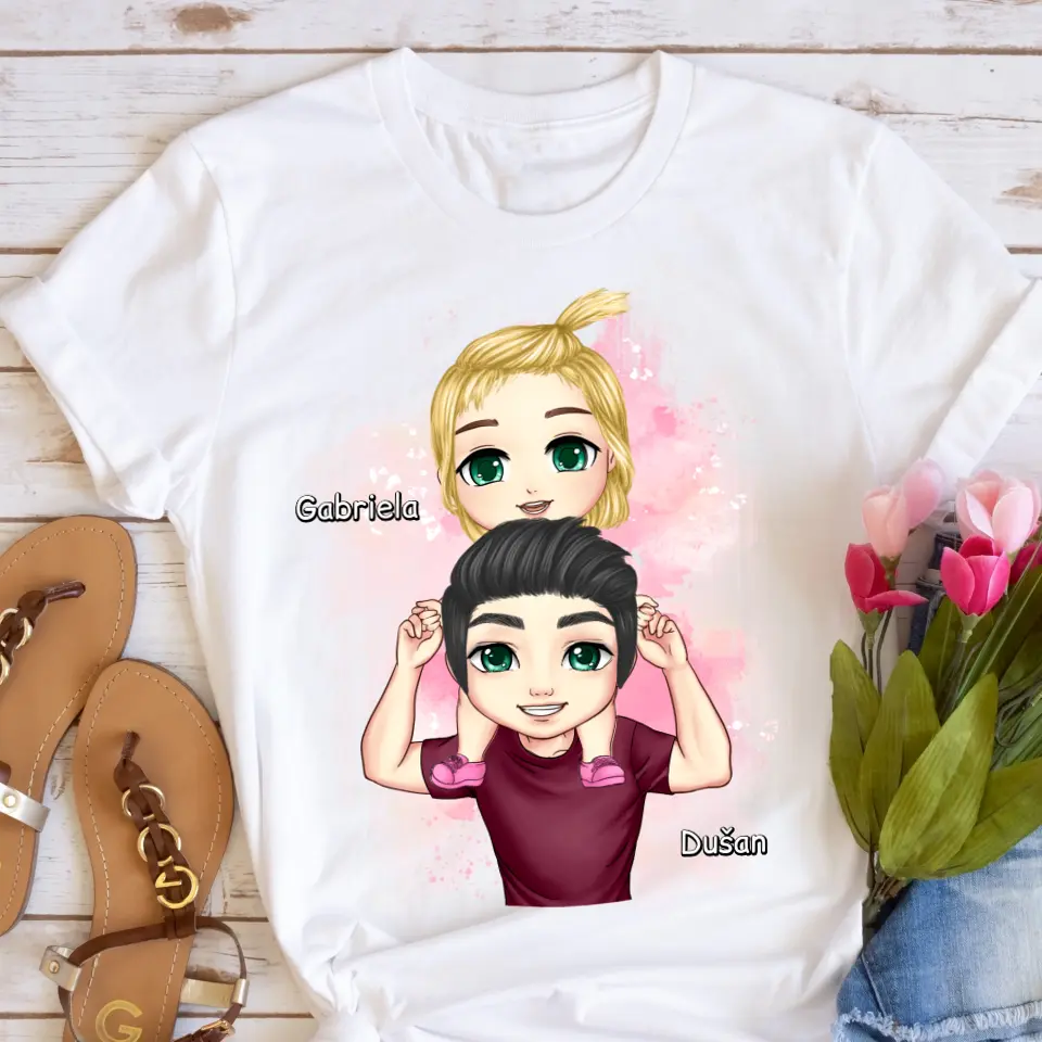 Tričká s potlačou pre otca + dcérka #14