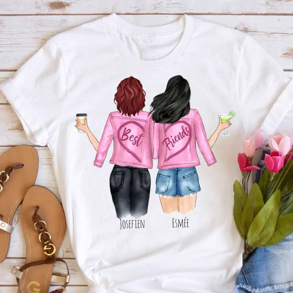 Tričká s potlačou pre priateľky 2 osoby #28