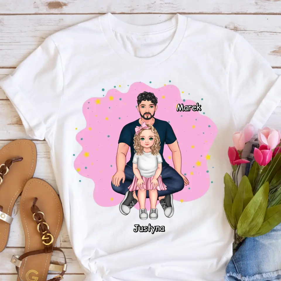 Tričko s potlačou pre otca a dcéru #9211